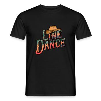La danse en ligne : mon hobby - ma passion - mon truc - T-shirt homme - noir - Devant - AI Model Male 178 light (178cm)