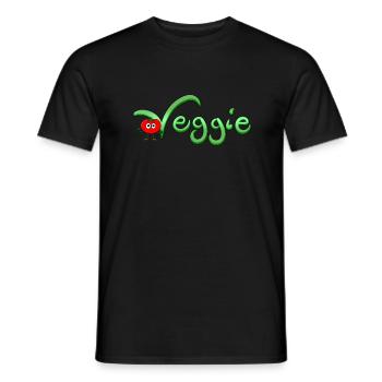 Veggie with tomato - Men's T-Shirt - black - Front - AI Model Male 178 light (178cm)