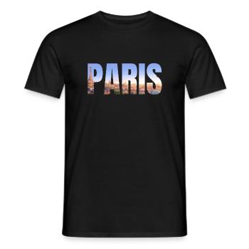 Paris City - T-shirt homme - noir - Devant - AI Model Male 178 light (178cm)