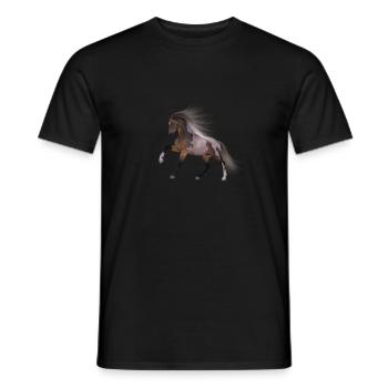 idée cadeau cheval - T-shirt homme - noir - Devant - AI Model Male 178 light (178cm)