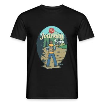 Le voyage commence - T-shirt homme - noir - Devant - AI Model Male 178 light (178cm)