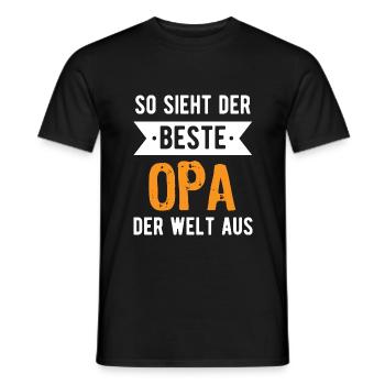 So sieht der beste Opa der Welt aus - Männer T-Shirt - Schwarz - Vorne - AI Model Male 178 light (178cm)