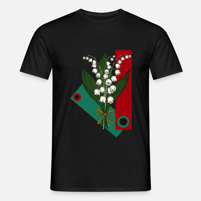 Maiglöckchen - Männer T-Shirt - Schwarz