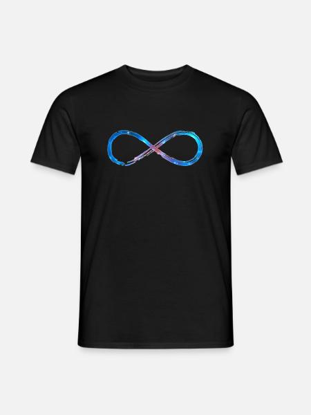 Lemniskate Unendlichkeit Symbol Liegende Acht 8 - Männer T-Shirt - Schwarz