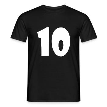 10 - Männer T-Shirt - Schwarz - Vorne - AI Model Male 178 light (178cm)