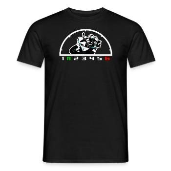 R1 1UP6DOWN - Männer T-Shirt - Schwarz - Vorne - AI Model Male 178 light (178cm)