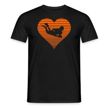 Bodyboarding - Men's T-Shirt - black - Front - AI Model Male 178 light (178cm)
