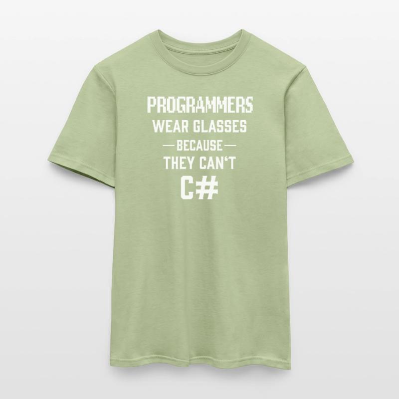 Programmers Can't C# See Sharp Informatiker Witz Männer T-Shirt