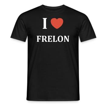 i love frelon - T-shirt homme - noir - Devant - AI Model Male 178 light (178cm)