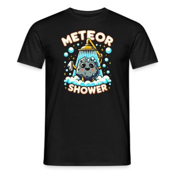 Meteorschauer Sternschnuppen Astronomie Pun - Männer T-Shirt - Schwarz - Vorne - AI Model Male 178 light (178cm)