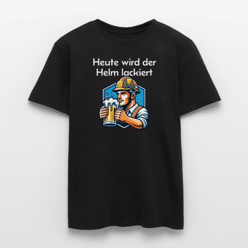 Bier - Heute wird der Helm lackiert Trinkspruch Männer T-Shirt