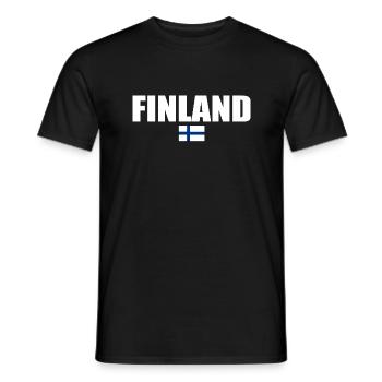Finnland - Männer T-Shirt - Schwarz - Vorne - AI Model Male 178 light (178cm)