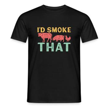 Das würde ich rauchen - Männer T-Shirt - Schwarz - Vorne - AI Model Male 178 light (178cm)