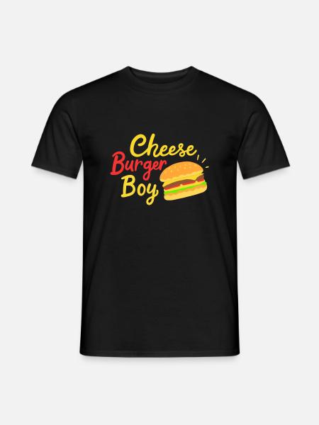 Cheeseburger Boy - Männer T-Shirt - Schwarz