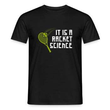 Das ist Racket Science - Männer T-Shirt - Schwarz - Vorne - AI Model Male 178 light (178cm)