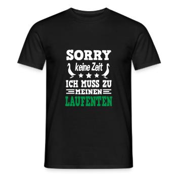Laufente Laufentenzüchter Laufentenstall Enten - Männer T-Shirt - Schwarz - Vorne - AI Model Male 178 light (178cm)