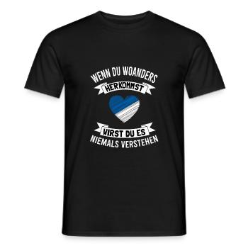 Karlsruhe Karlsruher Liebe - Männer T-Shirt - Schwarz - Vorne - AI Model Male 178 light (178cm)