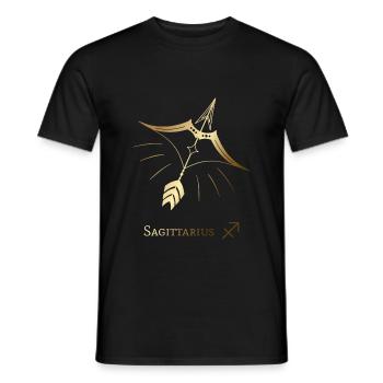 Sternzeichen Schütze/Sagittarius - Männer T-Shirt - Schwarz - Vorne - AI Model Male 178 light (178cm)