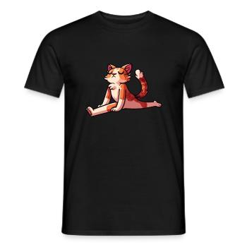 Yoga Namaste Katze - Männer T-Shirt - Schwarz - Vorne - AI Model Male 178 light (178cm)
