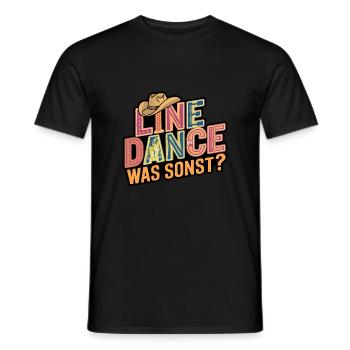Line Dance mein Hobby - meine Passion - mein Ding - Männer T-Shirt - Schwarz - Vorne - AI Model Male 178 light (178cm)