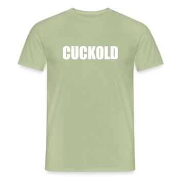 Cuckold - Men's T-Shirt - sage - Front - AI Model Male 178 light (178cm)