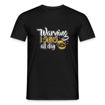 Snus smokeless non-smoking nicotine anti-smokers - Men's T-Shirt - black - Front - AI Model Male 178 light (178cm)