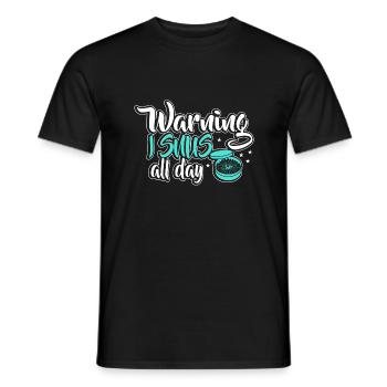 Snus rauchfrei Nichtraucher Nikotin Antiraucher - Männer T-Shirt - Schwarz - Vorne - AI Model Male 178 light (178cm)