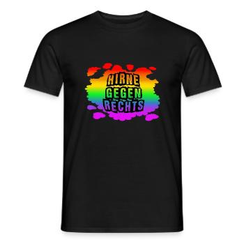 AfD stoppen gegen rechts Demokratie Vielfalt links - Männer T-Shirt - Schwarz - Vorne - AI Model Male 178 light (178cm)