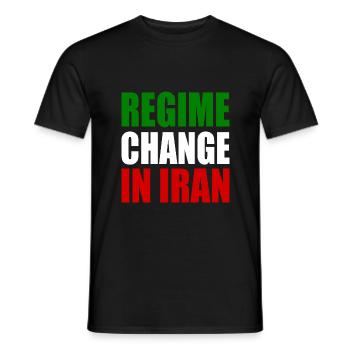 Regime change in iran - Männer T-Shirt - Schwarz - Vorne - AI Model Male 178 light (178cm)