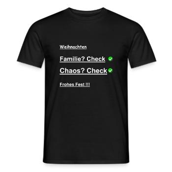Vérification du chaos de Noël - T-shirt homme - noir - Devant - AI Model Male 178 light (178cm)