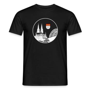 Cathédrale de Cologne - T-shirt homme - noir - Devant - AI Model Male 178 light (178cm)