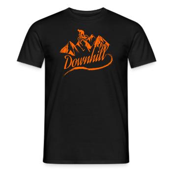 Downhill - Men's T-Shirt - black - Front - AI Model Male 178 light (178cm)