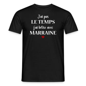 bêtise avec marraine - T-shirt homme - noir - Devant - AI Model Male 178 light (178cm)