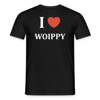 i love Woippy - T-shirt homme - noir - Devant - AI Model Male 178 light (178cm)