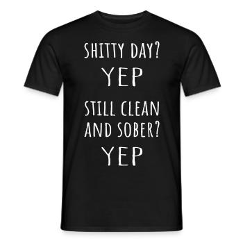 Immer noch nüchtern I - NA AA 12 Schritte Wiederherstellung Nüchternheit - Männer T-Shirt - Schwarz - Vorne - AI Model Male 178 light (178cm)