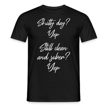 Still Sober II - NA AA 12 Step Recovery Nüchternheit - Männer T-Shirt - Schwarz - Vorne - AI Model Male 178 light (178cm)