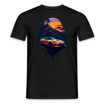Classic sports car - Men's T-Shirt - black - Front - AI Model Male 178 light (178cm)