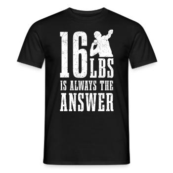 Kugelstoßen - Männer T-Shirt - Schwarz - Vorne - AI Model Male 178 light (178cm)