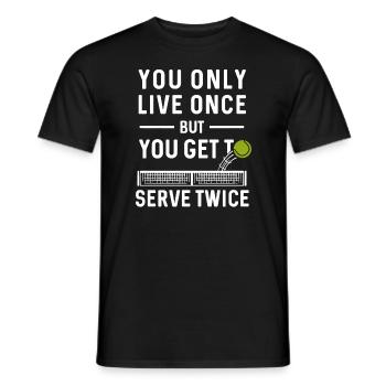 Tennis You Only Live Once - Men's T-Shirt - black - Front - AI Model Male 178 light (178cm)