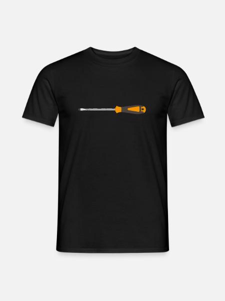 Tool - screwdriver yellow - Men's T-Shirt - black