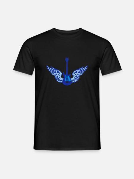 guitar_wings_042013_a_3c - Men's T-Shirt - black