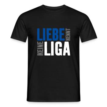 LIEBE KENNT KEINE LIGA - Männer T-Shirt - Schwarz - Vorne - AI Model Male 178 light (178cm)
