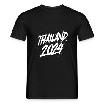 Thailand 2024 Urlaub Team - Männer T-Shirt - Schwarz - Vorne - AI Model Male 178 light (178cm)