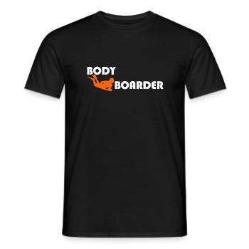 Bodyboarding - Men's T-Shirt - black - Front - AI Model Male 178 light (178cm)