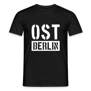 OSTBERLIN BER OST BERLIN - Männer T-Shirt - Schwarz - Vorne - AI Model Male 178 light (178cm)