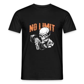 Entraînement de musculation du crâne et No Limit - T-shirt homme - noir - Devant - AI Model Male 178 light (178cm)