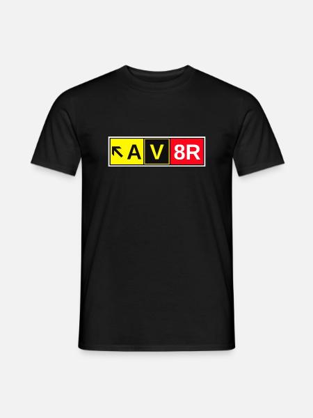 Aviator AV8R Sign Pilot Air Crew Private Pilot PPL - Men's T-Shirt - black