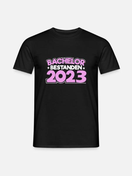 Bachelor 2023 Abschluss Promotion Sponsion - Männer T-Shirt - Schwarz