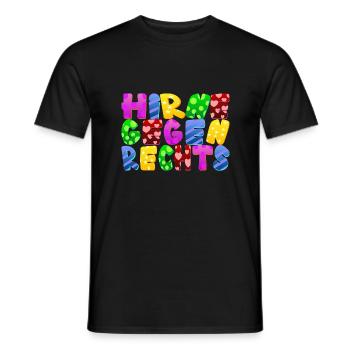 AfD stoppen gegen rechts Demokratie Vielfalt links - Männer T-Shirt - Schwarz - Vorne - AI Model Male 178 light (178cm)