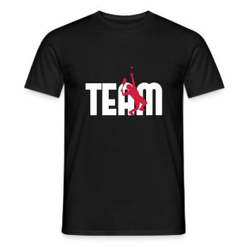 Team Tennis - Männer T-Shirt - Schwarz - Vorne - AI Model Male 178 light (178cm)